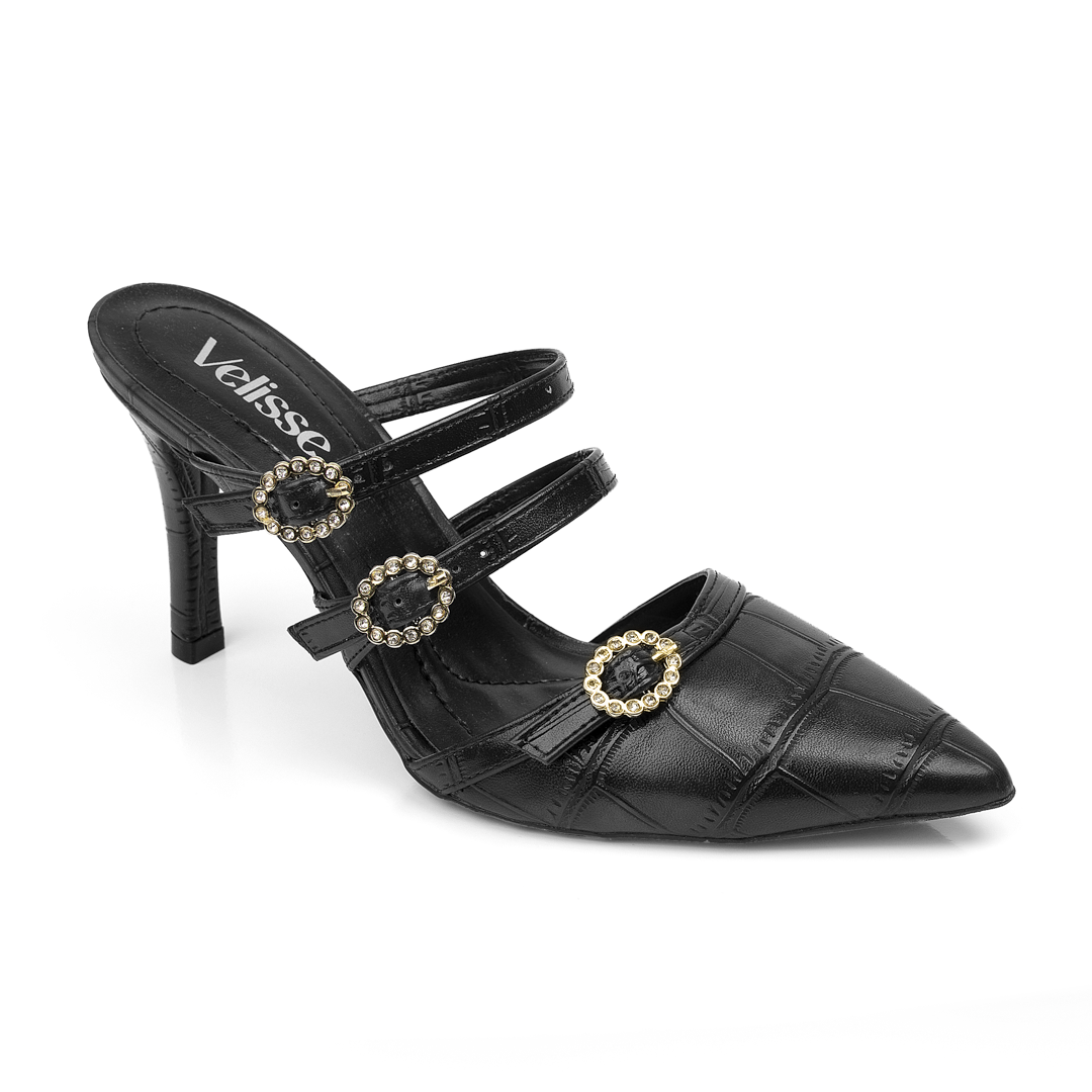 Zapato Taco Alto Stiletto Velisse con Textura Croco - Image 2