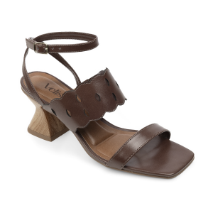 Zapato Taco Geometrico con Tira Troquelada