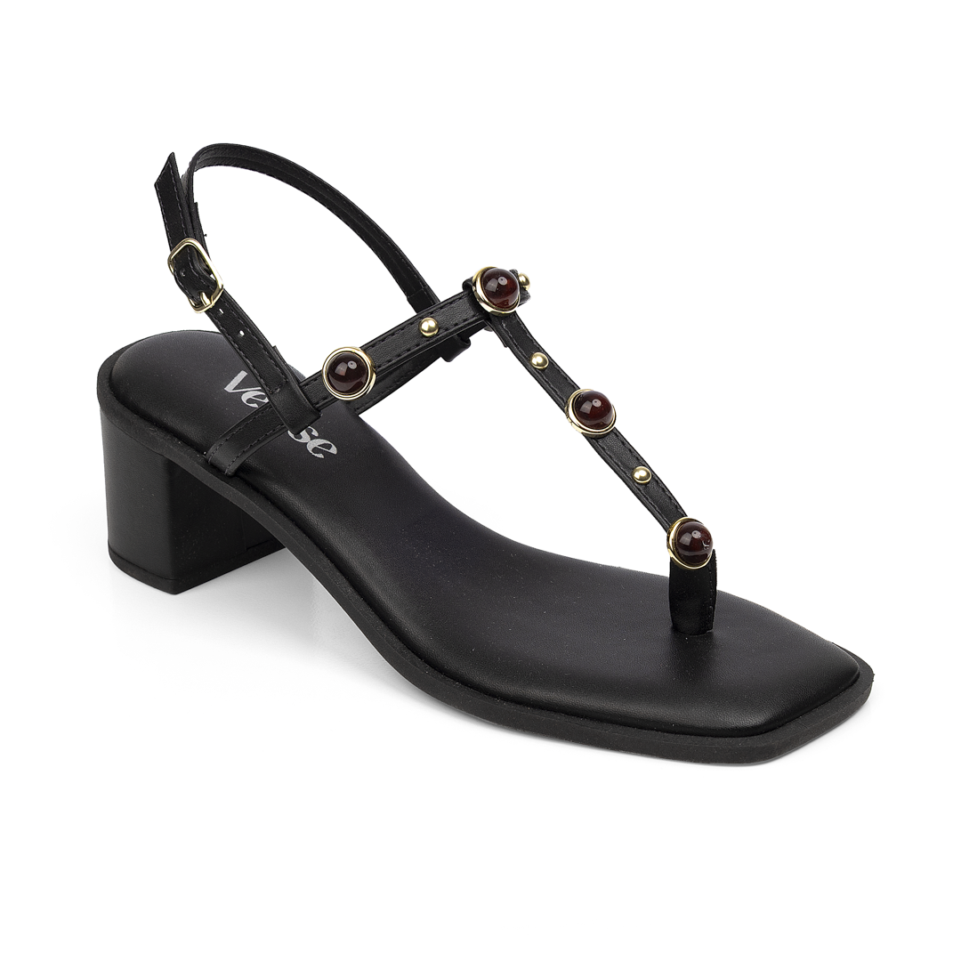 Zapato Taco Medio Velisse de Tiras con Apliques - Image 2