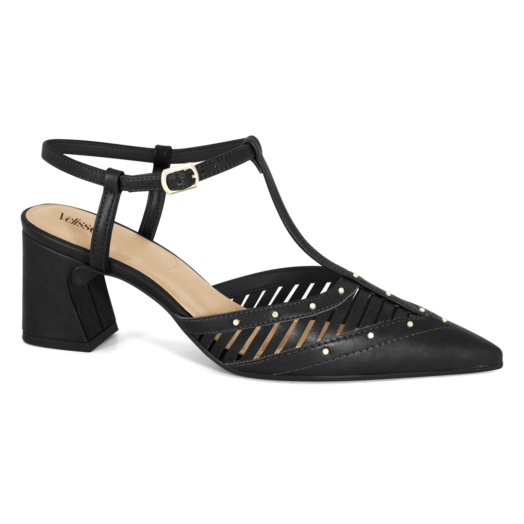 Zapato Taco Alto Velisse Troquelado - Image 2