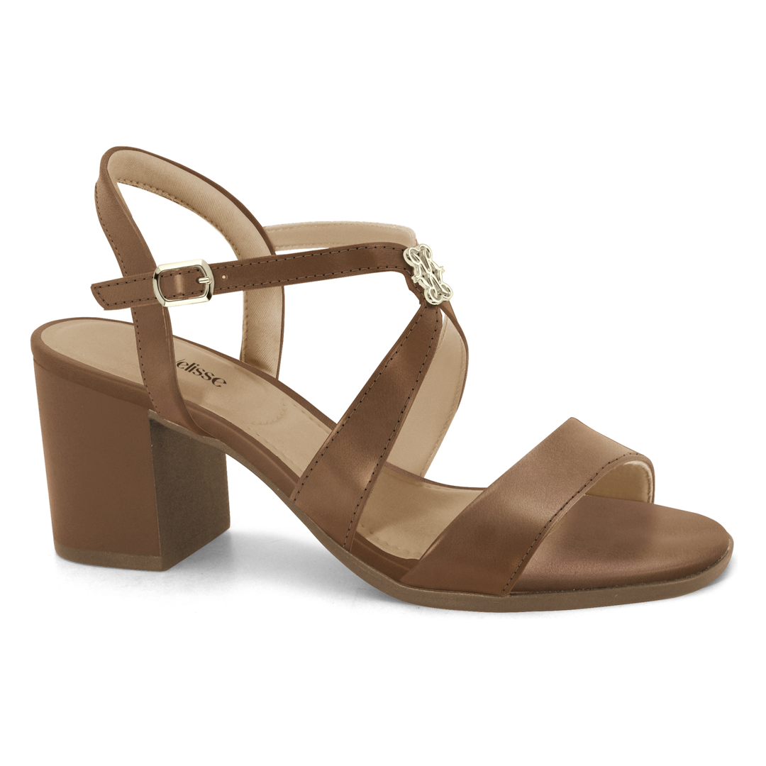 Zapato Taco Medio Velisse con Tiras Cruzadas