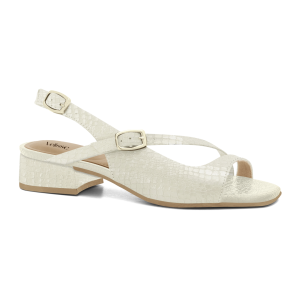 Sandalia Taco Medio con Textura Croco Velisse