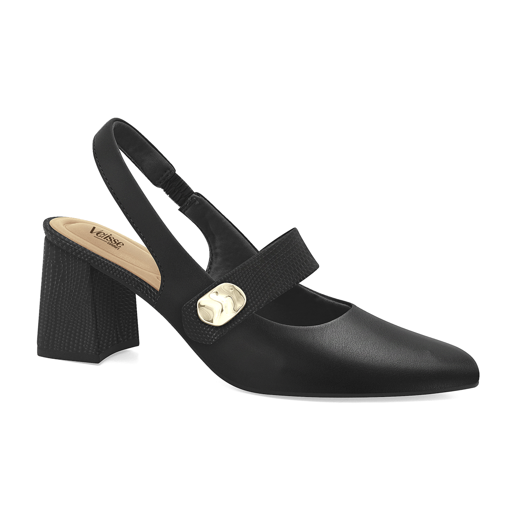 Sandalia de Taco Medio Velisse Comfort con Ajuste Elástico - Image 2