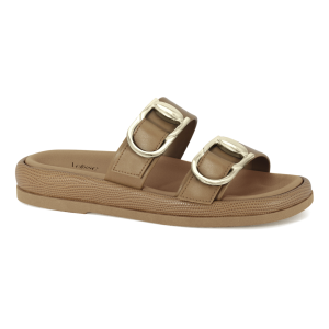 Sandalia Plataforma Dos Tiras Velisse con Aplique Dorado