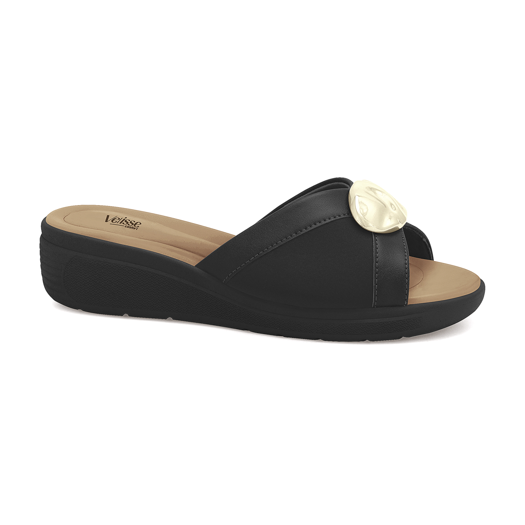 Sandalias Plataforma Velisse Comfort con Aplique Dorado - Image 2