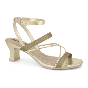 Sandalias Comfortflex Taco Medio de Tiras