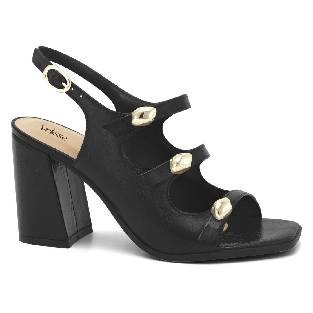 Sandalia de Taco Alto para Mujer Velisse con Hebillas Decorativas 2641105 - Image 2