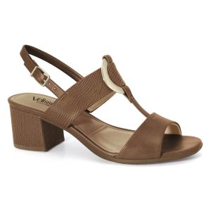 Sandalia de Taco Medio para Mujer Velisse con Detalle Metálico 2657304