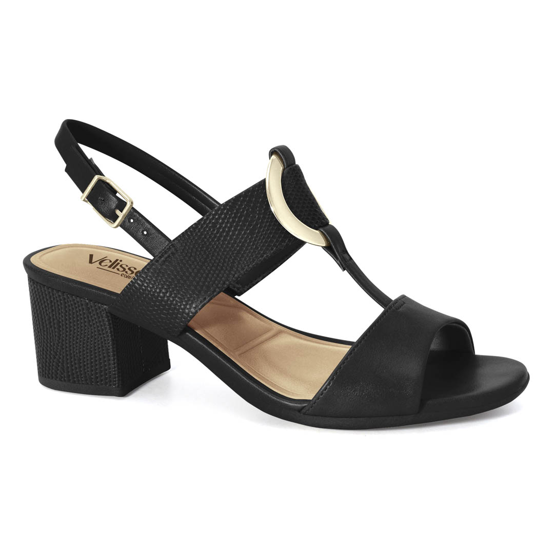 Sandalia de Taco Medio para Mujer Velisse con Detalle Metálico 2657304 - Image 2