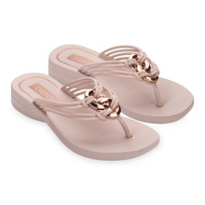Sandalia de Dedo para Mujer Grendha con Plataforma y Apliques Metalizados 83839RP