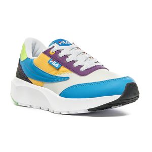 Zapato Chunky Fila Estilo Retro con Paneles Multicolor, F02L00233