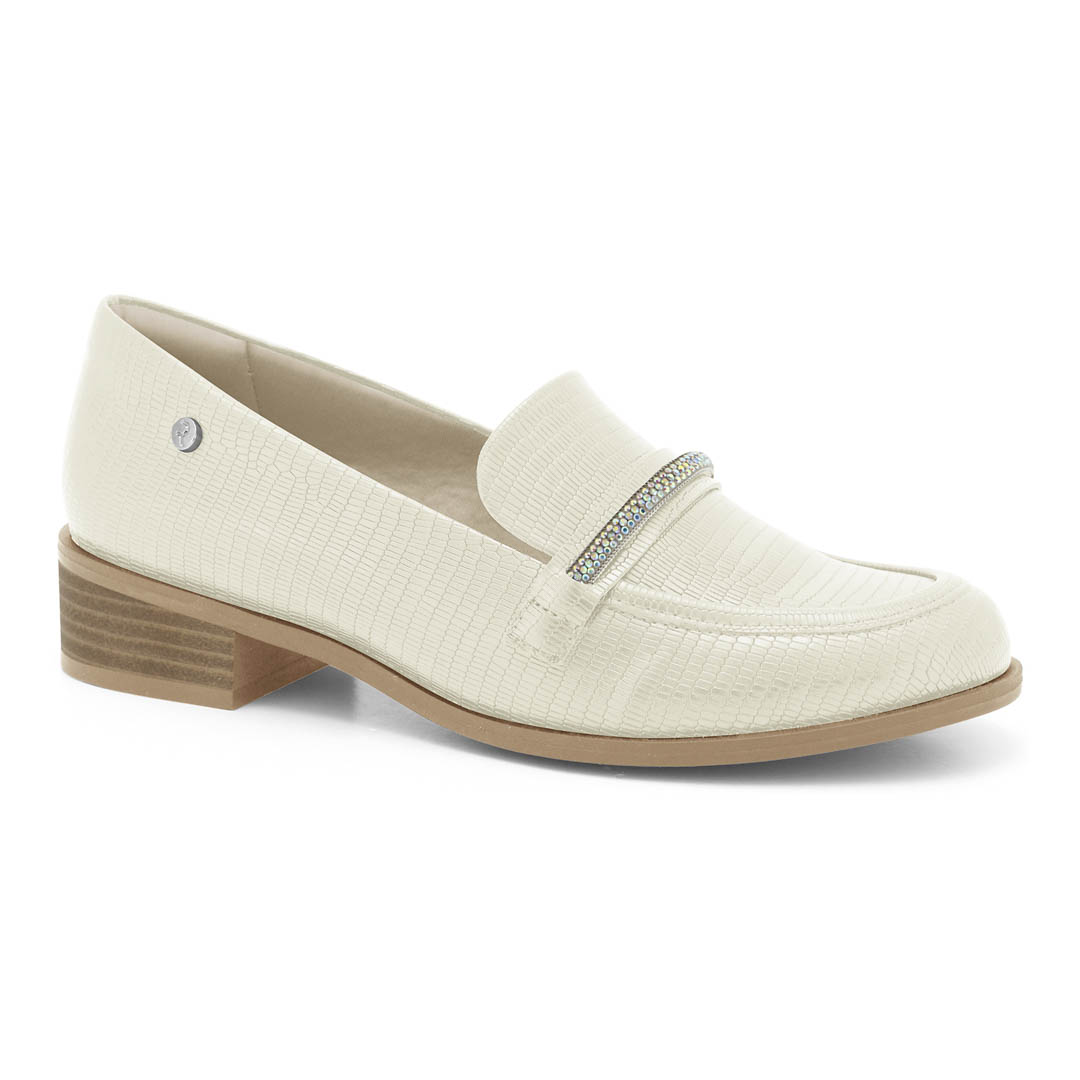 Mocasín para Mujer Ramarim con Taco Bajo y Pedrería 2416102
