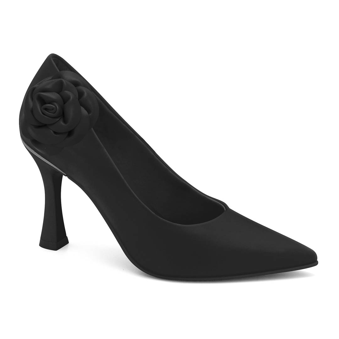 Zapato de Taco Alto para Mujer Ramarim con Flor Decorativa 2418202