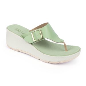 Sandalia de Taco Chino para Mujer Terra Agua con Hebilla Grande 590404